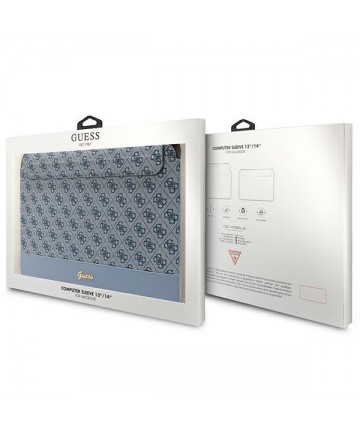 Guess 4G Stripe Metal Logo case for a 14" laptop - blue