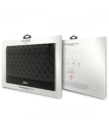 Guess 4G Stripe Metal Logo case for 14" laptop - black