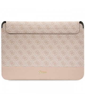 Guess 4G Stripe Metal Logo case for a 14" laptop - pink