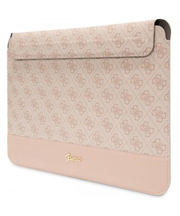 Guess 4G Stripe Metal Logo case for a 14" laptop - pink