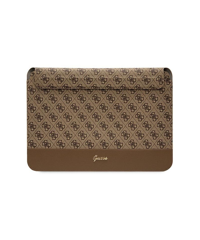 Guess 4G Stripe Metal Logo case for a 14" laptop - brown