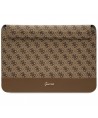 Guess 4G Stripe Metal Logo case for a 14" laptop - brown
