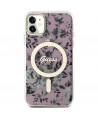 Guess GUHMN61HCFWSP iPhone 11 / Xr 6.1" pink/pink hardcase Flower MagSafe