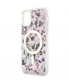 Guess GUHMN61HCFWSP iPhone 11 / Xr 6.1" pink/pink hardcase Flower MagSafe