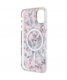 Guess GUHMN61HCFWSP iPhone 11 / Xr 6.1" pink/pink hardcase Flower MagSafe