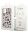 Guess GUHMN61HCFWSP iPhone 11 / Xr 6.1" pink/pink hardcase Flower MagSafe