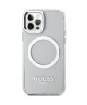 Guess Metal Outline Magsafe case for iPhone 12 / iPhone 12 Pro - silver