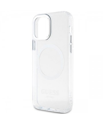 Guess Metal Outline Magsafe case for iPhone 12 / iPhone 12 Pro - silver