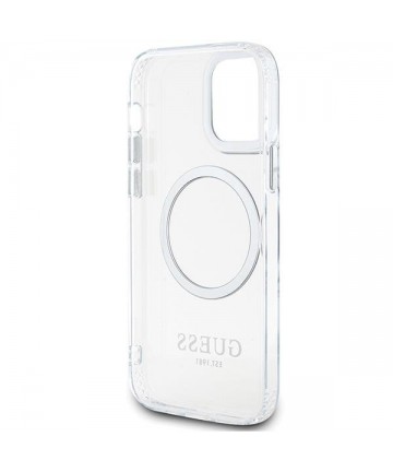 Guess Metal Outline Magsafe case for iPhone 12 / iPhone 12 Pro - silver
