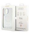 Guess Metal Outline Magsafe case for iPhone 12 / iPhone 12 Pro - silver