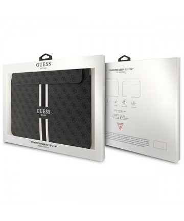Guess 4G Printed Stripes cover for a 14" laptop - black