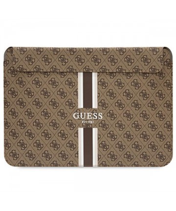 Guess 4G Printed Stripes cover for a 14" laptop - brown