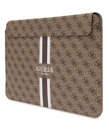 Guess 4G Printed Stripes cover for a 14" laptop - brown