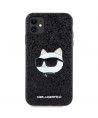 Karl Lagerfeld KLHCN61G2CPK iPhone 11 / Xr 6.1" black/black hardcase Glitter Choupette Patch