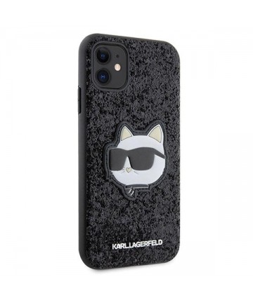 Karl Lagerfeld KLHCN61G2CPK iPhone 11 / Xr 6.1" black/black hardcase Glitter Choupette Patch