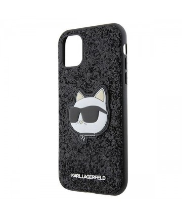 Karl Lagerfeld KLHCN61G2CPK iPhone 11 / Xr 6.1" black/black hardcase Glitter Choupette Patch