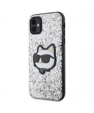 Karl Lagerfeld KLHCN61G2CPS iPhone 11 / Xr 6.1" silver/silver hardcase Glitter Choupette Patch
