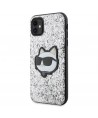 Karl Lagerfeld KLHCN61G2CPS iPhone 11 / Xr 6.1" silver/silver hardcase Glitter Choupette Patch