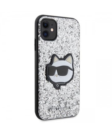 Karl Lagerfeld KLHCN61G2CPS iPhone 11 / Xr 6.1" silver/silver hardcase Glitter Choupette Patch