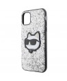 Karl Lagerfeld KLHCN61G2CPS iPhone 11 / Xr 6.1" silver/silver hardcase Glitter Choupette Patch