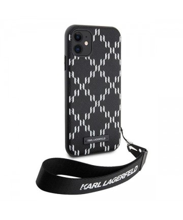 Karl Lagerfeld KLHCN61SAKLMBSK iPhone 11 / Xr 6.1" black/black hardcase Monogram Losange Saffiano