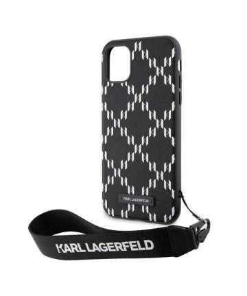 Karl Lagerfeld KLHCN61SAKLMBSK iPhone 11 / Xr 6.1" black/black hardcase Monogram Losange Saffiano