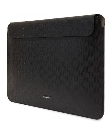 Karl Lagerfeld Saffiano Plaque case for a 14" laptop - black