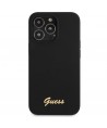 Guess GUHCP13XLSLMGBK iPhone 13 Pro Max 6.7" black/black hardcase Silicone Script Gold Logo