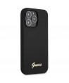 Guess GUHCP13XLSLMGBK iPhone 13 Pro Max 6.7" black/black hardcase Silicone Script Gold Logo