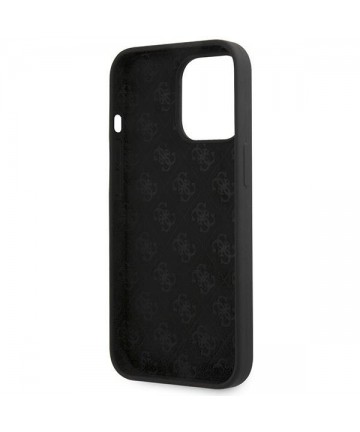 Guess GUHCP13XLSLMGBK iPhone 13 Pro Max 6.7" black/black hardcase Silicone Script Gold Logo
