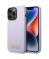 Guess GUHMP14LSBPLU iPhone 14 Pro 6.1" purple/purple hard case Silicone Logo Plate MagSafe