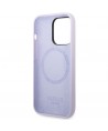 Guess GUHMP14LSBPLU iPhone 14 Pro 6.1" purple/purple hard case Silicone Logo Plate MagSafe