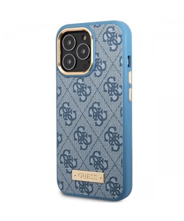 Guess GUHMP14LU4GPRB iPhone 14 Pro 6.1" blue/blue hard case 4G Logo Plate MagSafe