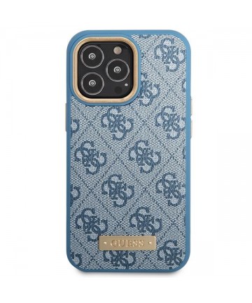 Guess GUHMP14LU4GPRB iPhone 14 Pro 6.1" blue/blue hard case 4G Logo Plate MagSafe