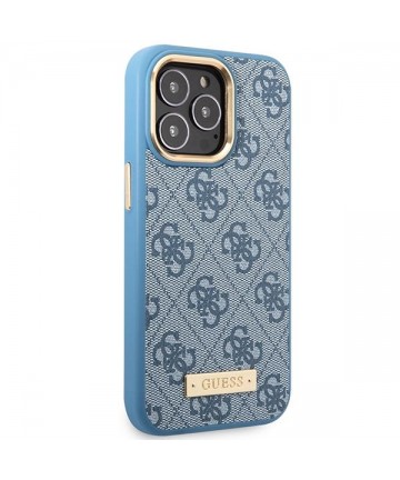 Guess GUHMP14LU4GPRB iPhone 14 Pro 6.1" blue/blue hard case 4G Logo Plate MagSafe