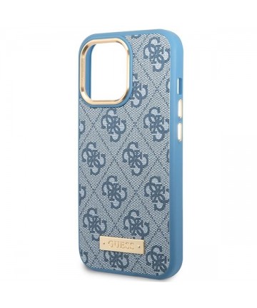 Guess GUHMP14LU4GPRB iPhone 14 Pro 6.1" blue/blue hard case 4G Logo Plate MagSafe