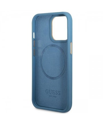 Guess GUHMP14LU4GPRB iPhone 14 Pro 6.1" blue/blue hard case 4G Logo Plate MagSafe