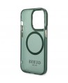 Guess GUHMP14XHTCMA iPhone 14 Pro Max 6.7" green/khaki hard case Gold Outline Translucent MagSafe