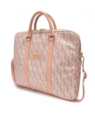 Guess GCube Stripes bag for a 16" laptop - pink