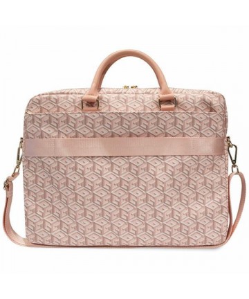 Guess GCube Stripes bag for a 16" laptop - pink