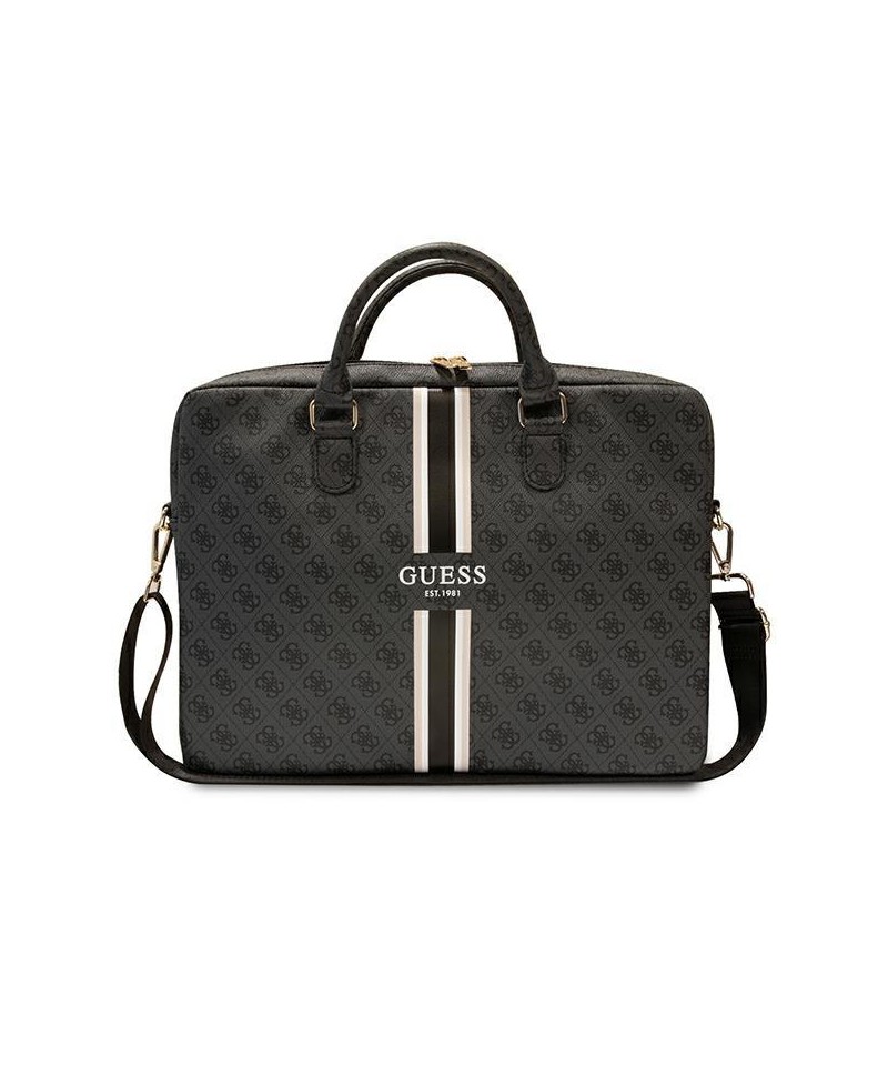 Guess 4G Printed Stripes bag for a 16" laptop - black