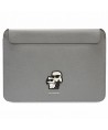 Karl Lagerfeld Saffiano Karl&Choupette case for a 14" laptop - silver