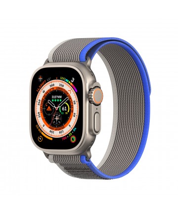 Velcro Sports Strap for Apple Watch 8 / 7 / 6 / SE / 5 / 4 / 3 / 2 / 1 (38, 40, 41 mm) Dux Ducis Strap YJ Version - Blue Gray