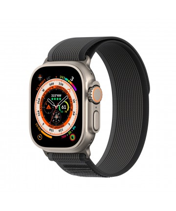 Velcro Sports Strap for Apple Watch 8 / 7 / 6 / SE / 5 / 4 / 3 / 2 / 1 (38, 40, 41 mm) Dux Ducis Strap YJ Version - Black / Gray