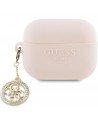 Guess GUAP23DSLGHDP AirPods Pro 2 cover pink/pink 3D Rubber 4G Diamond Charm
