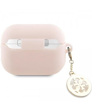 Guess GUAP23DSLGHDP AirPods Pro 2 cover pink/pink 3D Rubber 4G Diamond Charm