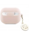 Guess GUAP23DSLGHDP AirPods Pro 2 cover pink/pink 3D Rubber 4G Diamond Charm