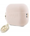 Guess GUAP23DSLGHDP AirPods Pro 2 cover pink/pink 3D Rubber 4G Diamond Charm