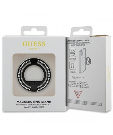 Guess MagSafe Ring stand GUMRSALDGK black/black Rhinestone