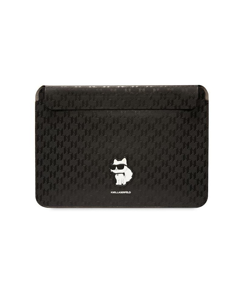 Karl Lagerfeld Saffiano Monogram Choupette case for a 14" laptop - black